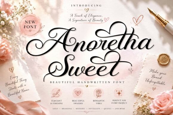 Anoretha Sweet: A Handwritten Font for Elegant Editorial Design