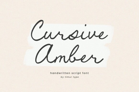 Cursive Amber: A Handwritten Font for Editorial Grace