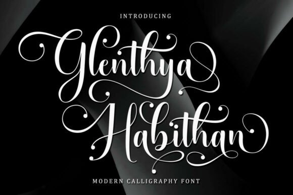 Glenthya Habithan: A Dramatic Script Font for Web Design