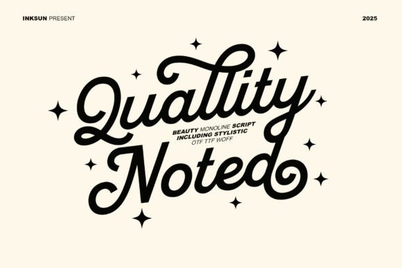 Quallity Noted: A Premium Script Font for Web Design