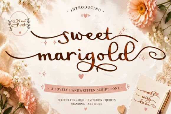 Sweet Marigold: A Playful Script Font for Web Design