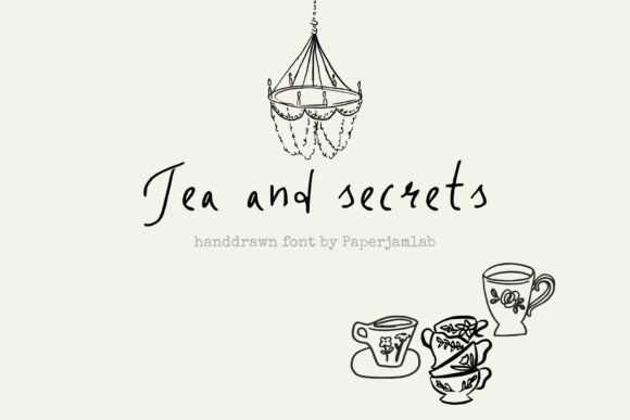 Tea and Secrets: A Whimsical Script Font for Crafters